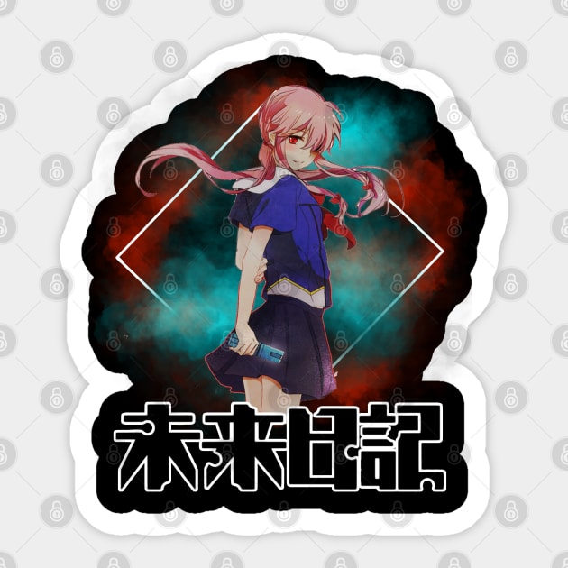 Yuno Gasai Love, Loyalty, And Madness Sticker by A Cyborg Fairy